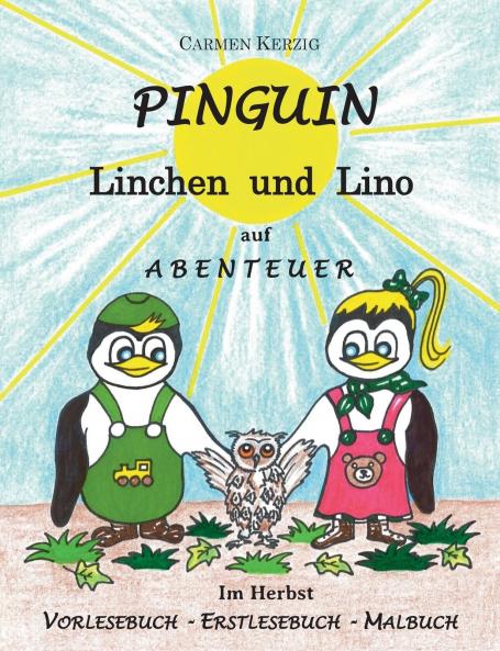 Pinguin Linchen und Lino auf Abenteuer im Herbst