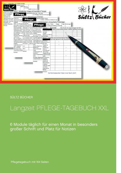 Langzeit Pflege-Tagebuch XXL
