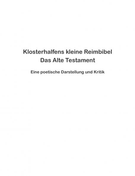 Klosterhalfens kleine Reimbibel