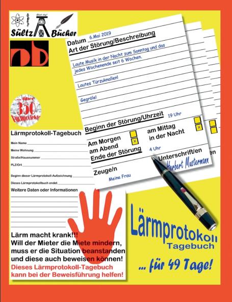 Lärmprotokoll-Tagebuch bei Lärmbelästigung und Ruhestörung