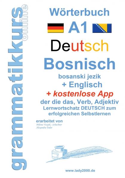 Wörterbuch Deutsch - Bosnisch - Englisch Niveau A1