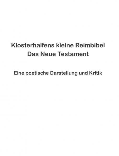 Klosterhalfens kleine Reimbibel