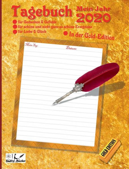 TAGEBUCH - Mein Jahr 2020 - SÜLTZ BÜCHER Gold Edition