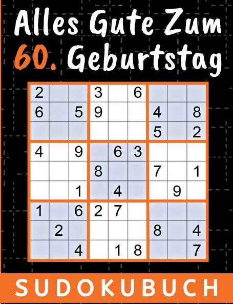 60 Geburtstag Geschenk | Alles Gute zum 60. Geburtstag - Sudoku