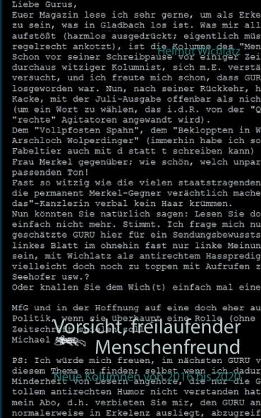 Vorsicht freilaufender Menschenfreund