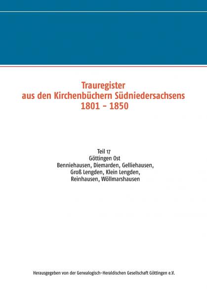 Trauregister aus Kirchenbüchern Südniedersachsens 1801 - 1850