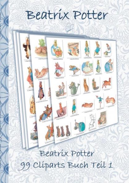 Beatrix Potter 99 Cliparts Buch Teil 1 ( Peter Hase )
