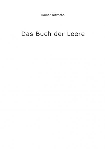 Das Buch der Leere