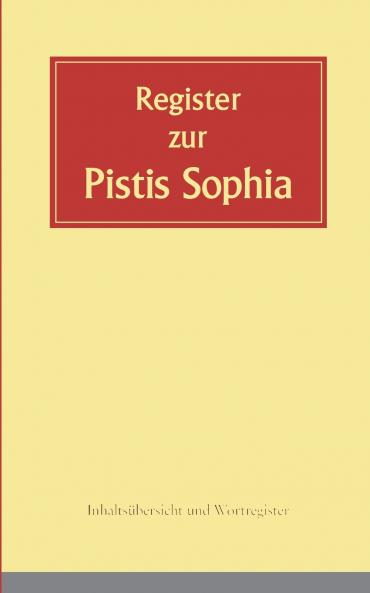 Register zur Pistis Sophia