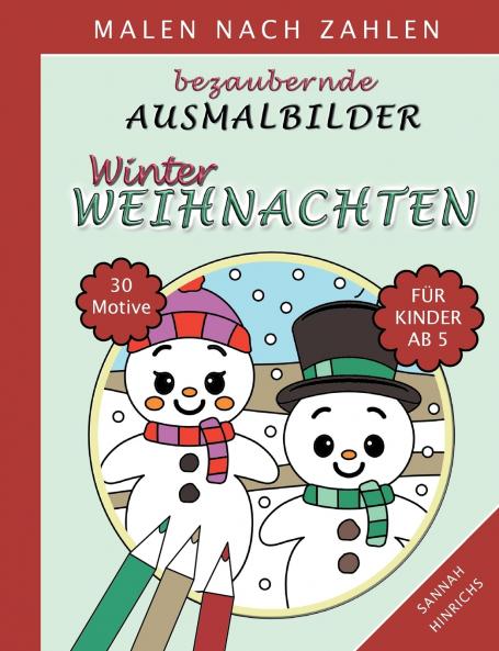 Bezaubernde Ausmalbilder Malen nach Zahlen - Winter-Weihnachten