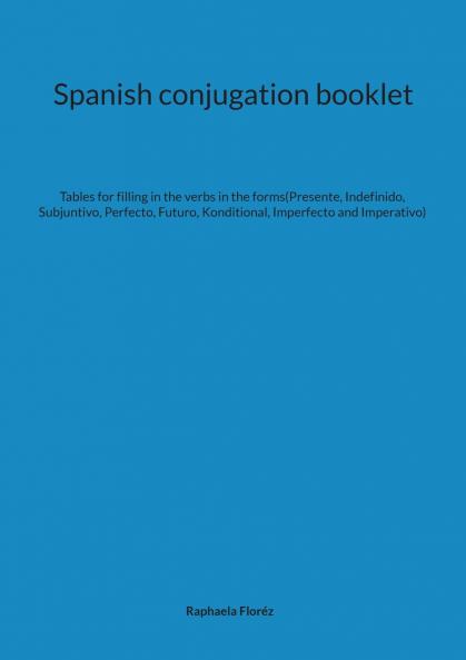 Spanish conjugation booklet