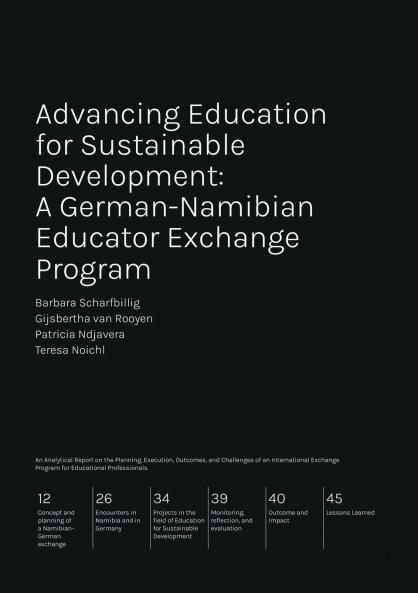 Advancing Education for Sustainable Development
