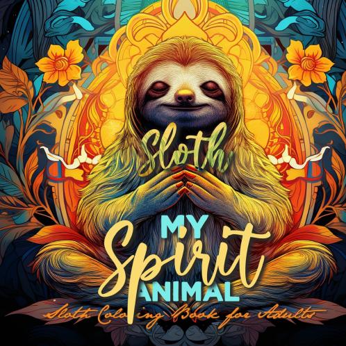 Sloth my Spirit Animals Sloth Coloring Book for Adults