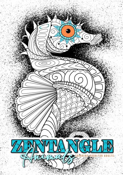 Zentangle Animals Coloring Book for Adults