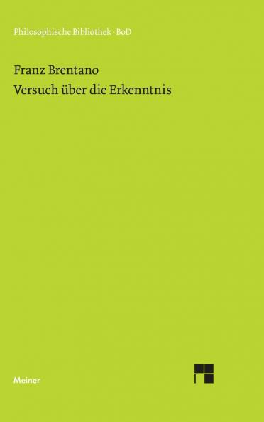 Versuch über die Erkenntnis.