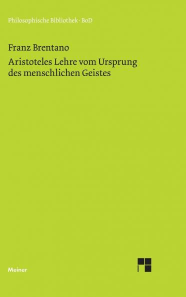 Aristoteles Lehre vom Ursprung des menschlichen Geistes