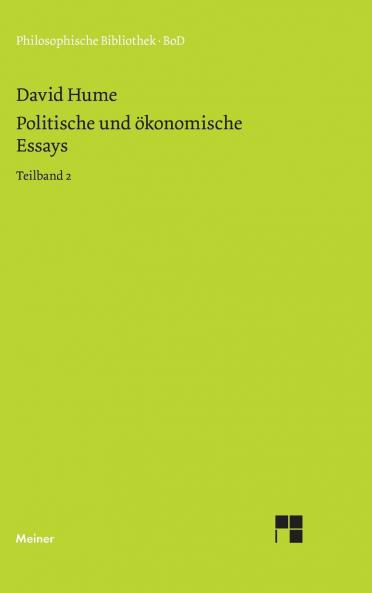 Politische und ökonomische Essays / Politische und ökonomische Essays