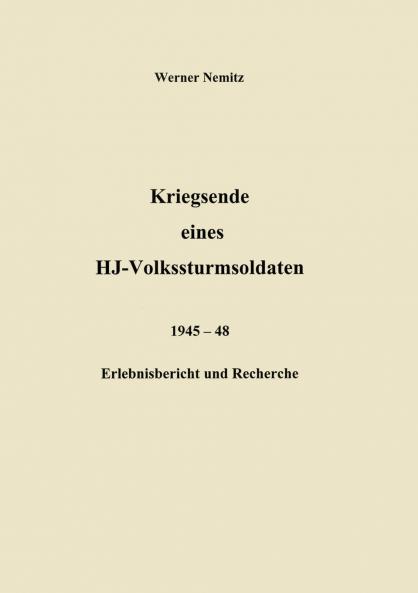 Kriegsende eines HJ-Volkssturmsoldaten