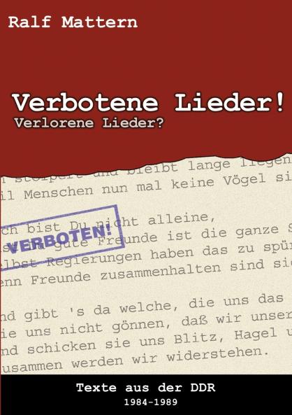 Verbotene Lieder! Verlorene Lieder?