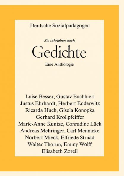 Deutsche Sozialpädagogen - Sie schrieben auch Gedichte