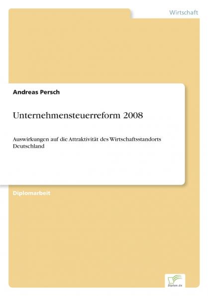 Unternehmensteuerreform 2008