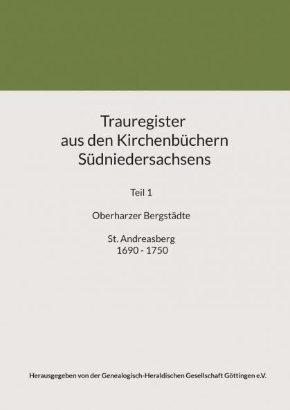 Trauregister aus den Kirchenbüchern Südniedersachsens