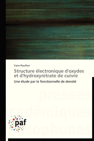 Structure électronique d'oxydes et d'hydroxynitrate de cuivre