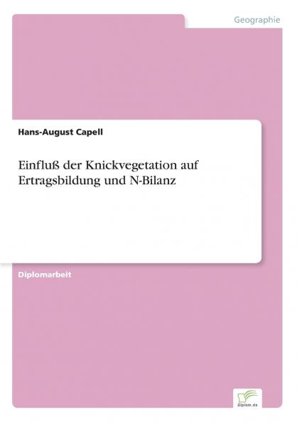 Einfluß der Knickvegetation auf Ertragsbildung und N-Bilanz