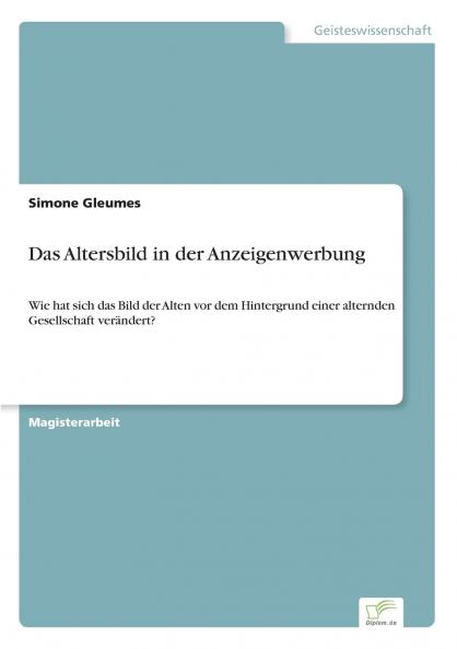 Das Altersbild in der Anzeigenwerbung
