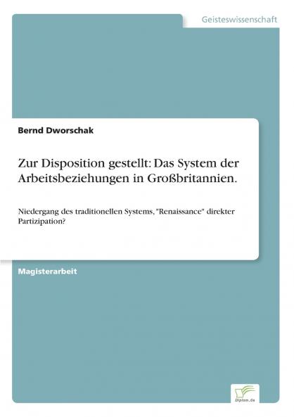 Zur Disposition gestellt