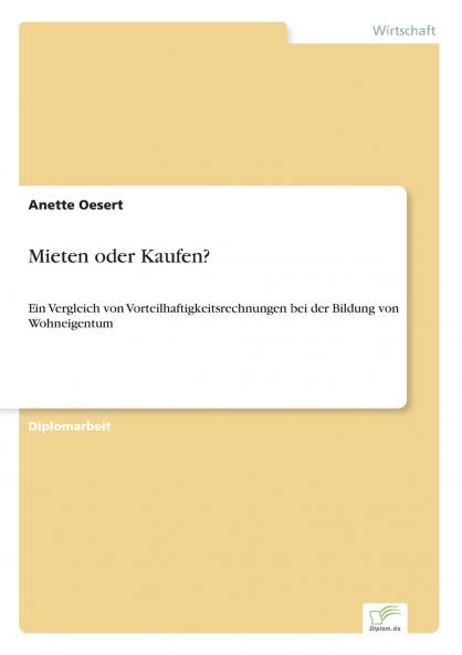 Mieten oder Kaufen?