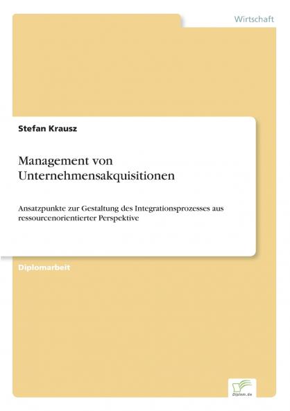 Management von Unternehmensakquisitionen