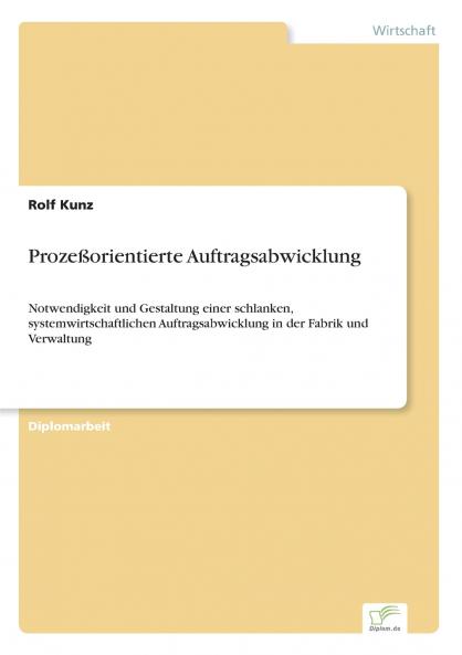 Prozeßorientierte Auftragsabwicklung