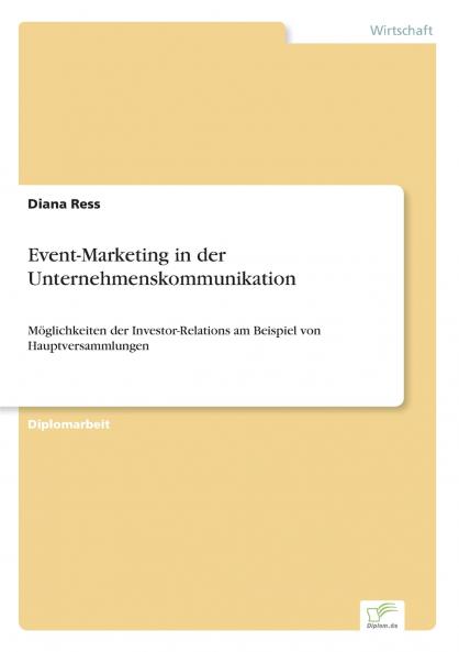 Event-Marketing in der Unternehmenskommunikation