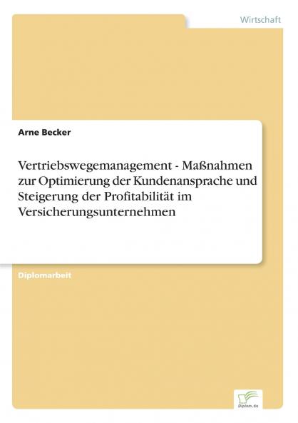 Vertriebswegemanagement - Maßnahmen zur Optimierung der Kundenansprache und Steigerung der Profitabilität im Versicherungsunternehmen