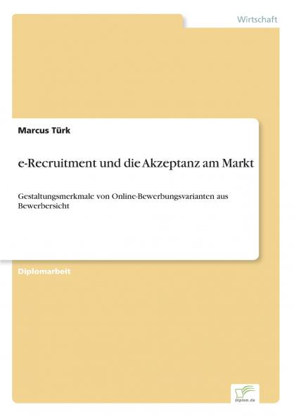 e-Recruitment und die Akzeptanz am Markt