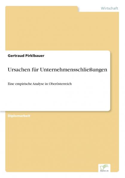 Ursachen für Unternehmensschließungen