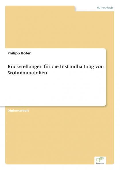 Rückstellungen für die Instandhaltung von Wohnimmobilien