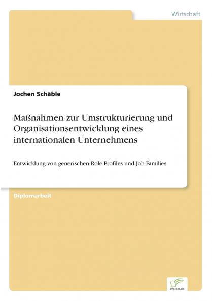 Maßnahmen zur Umstrukturierung und Organisationsentwicklung eines internationalen Unternehmens