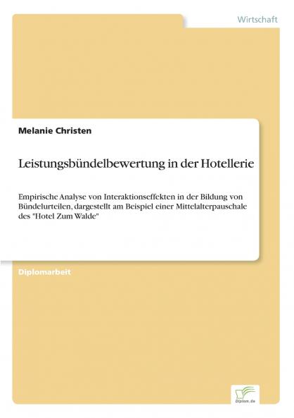 Leistungsbündelbewertung in der Hotellerie