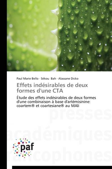 Effets indésirables de deux formes d'une cta