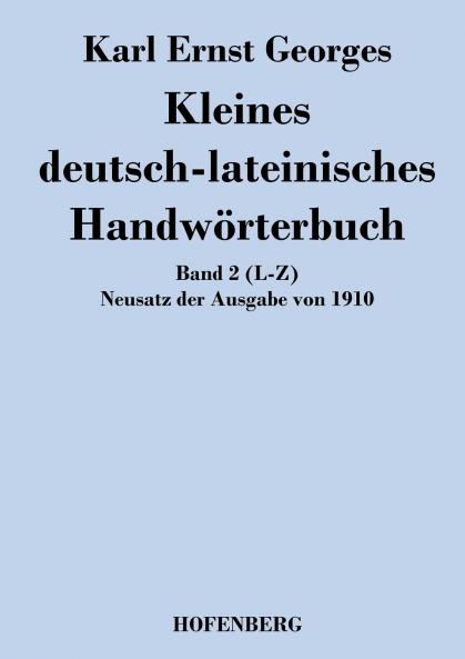 Kleines deutsch-lateinisches Handwörterbuch