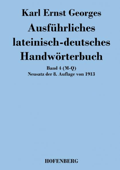 Ausführliches lateinisch-deutsches Handwörterbuch