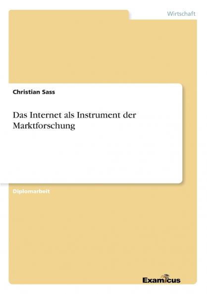 Das Internet als Instrument der Marktforschung