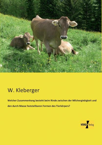 Welcher Zusammenhang besteht beim Rinde zwischen der Milchergiebigkeit und den durch Masse feststellbaren Formen des Tierkörpers?