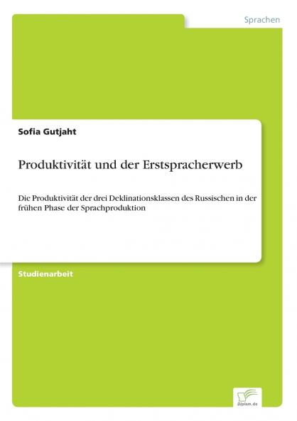Produktivität und der Erstspracherwerb