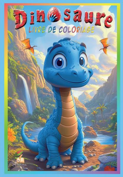 Livre de coloriage dinosaure pour enfants de 4 à 8 ans - avec 50 illustrations adorables à colorier du brontosaure au T-Rex - idéal pour tous les jeunes passionnés de dinos