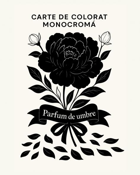 Carte de colorat monocromă - Parfum de umbre
