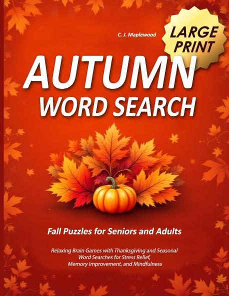 Autumn Word Search Large Print