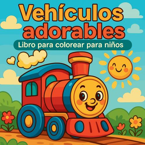 Vehículos adorables - Libro para colorear para niños